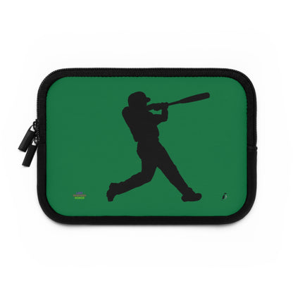 Laptop Sleeve: Baseball Dark Green