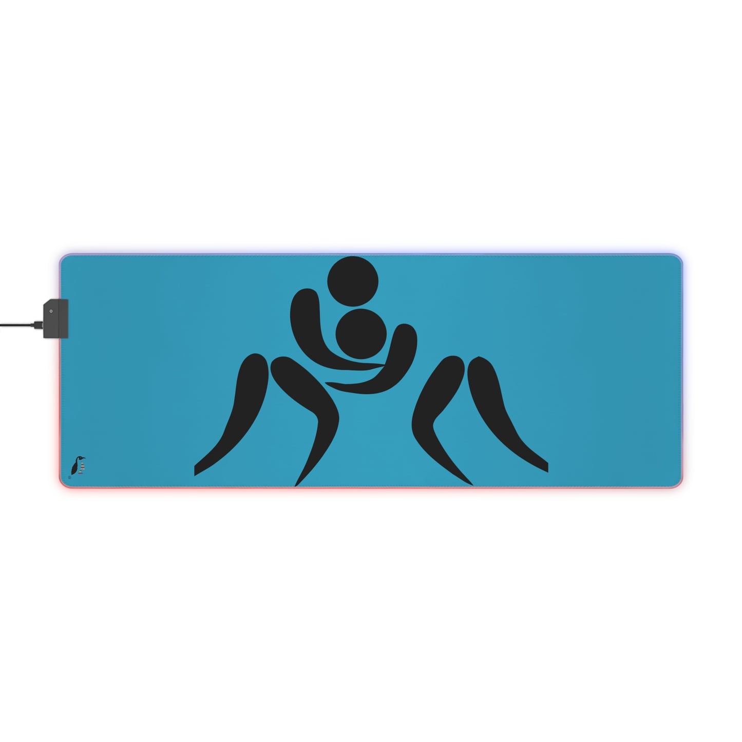 LED Gaming Mouse Pad: Wrestling Turquoise