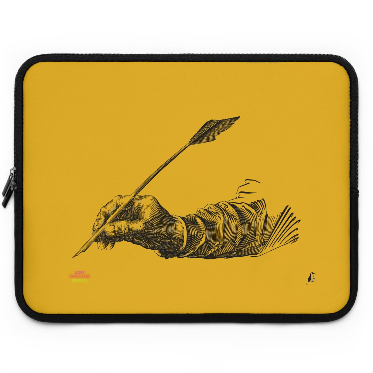 Laptop Sleeve: Writing Yellow