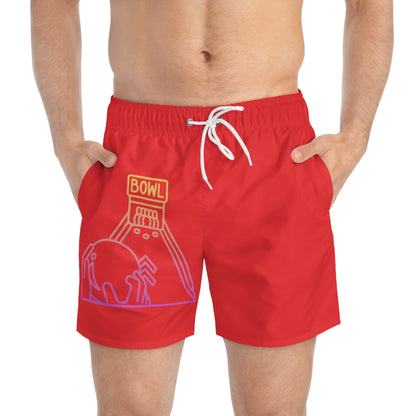 Swim Trunks: Bowling Red