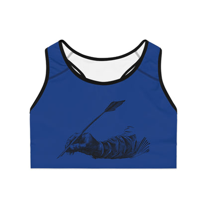 Sports Bra: Writing Dark Blue