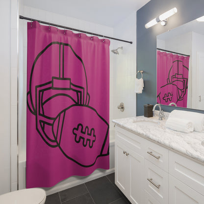 Shower Curtains: #1 Football Pink