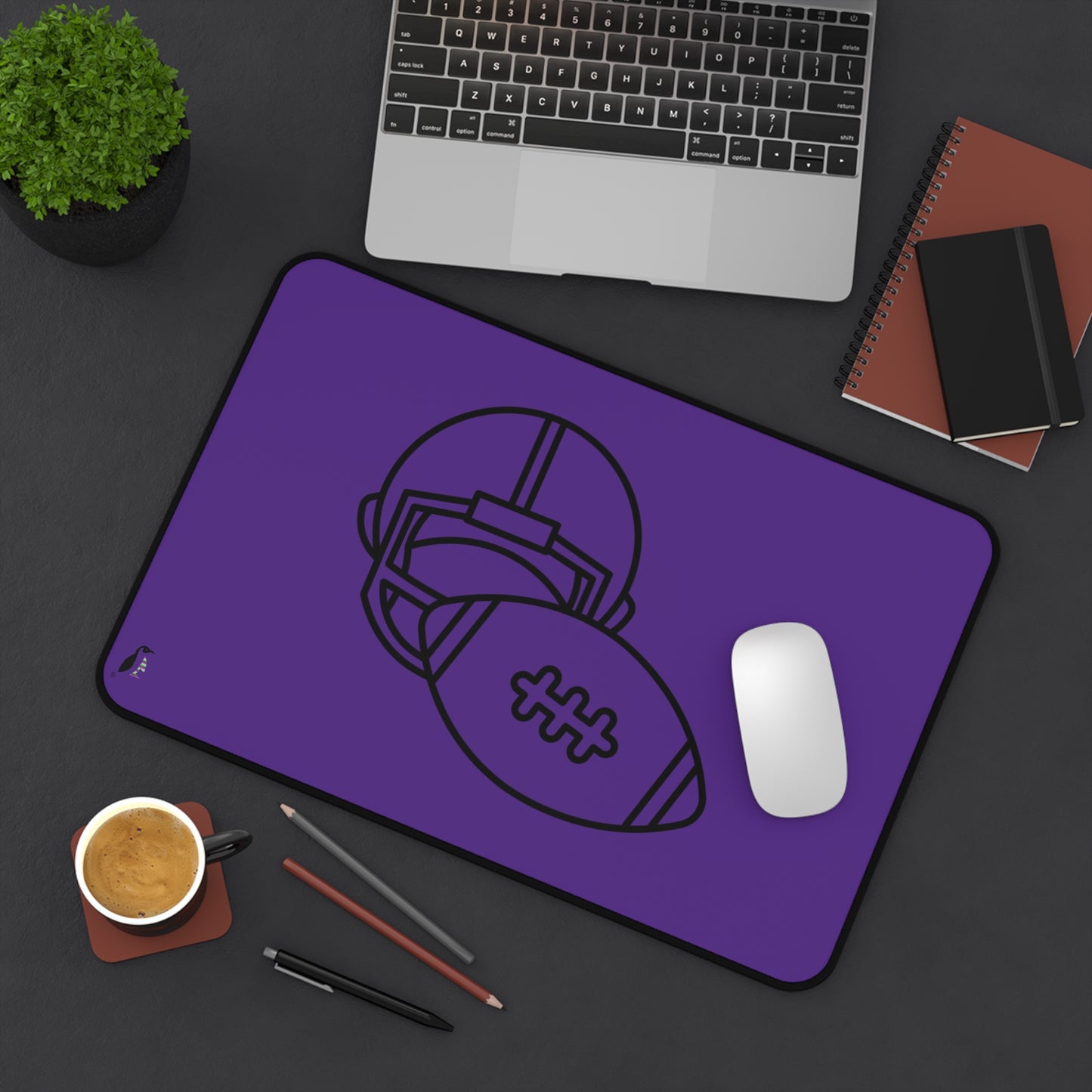 Desk Mat: Football Purple