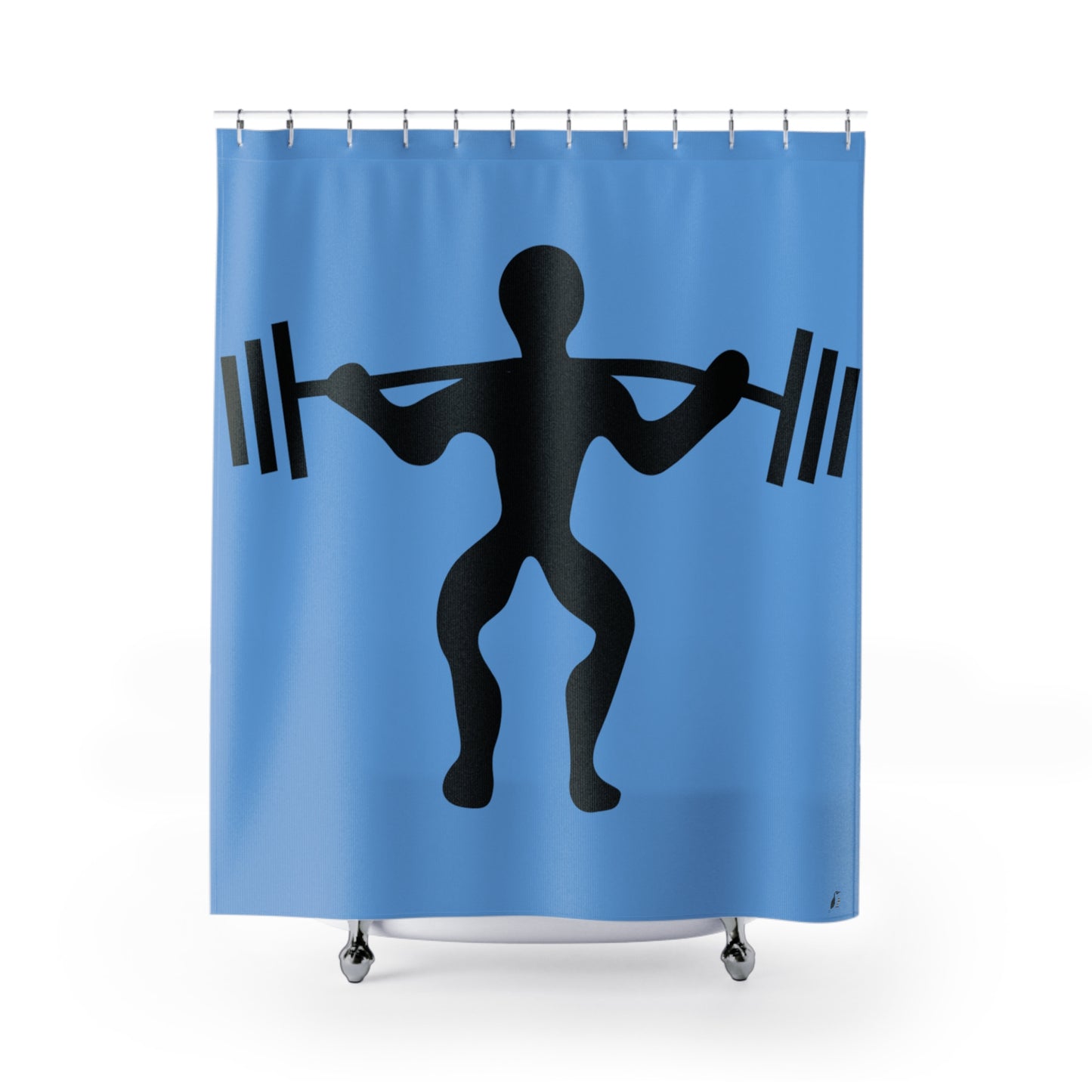Shower Curtains: #1 Weightlifting Lite Blue