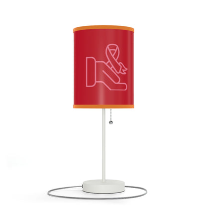 Lamp on a Stand, US|CA plug: Fight Cancer Dark Red