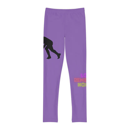 Youth Full-Length Leggings: Hockey Lite Purple