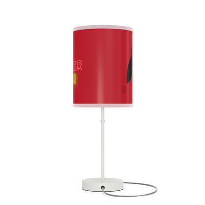 Lamp on a Stand, US|CA plug: Crazy Penguin World Logo Dark Red