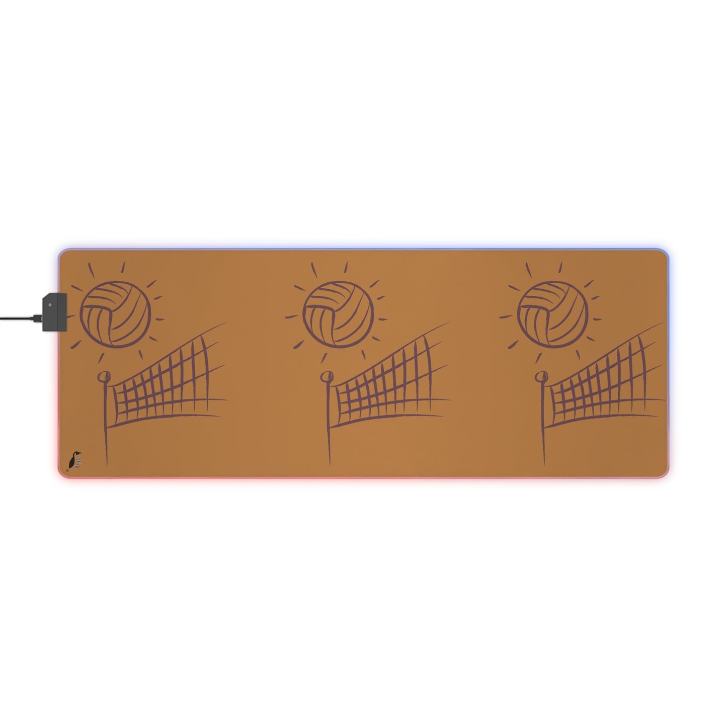 LED Gaming Mouse Pad: Volleyball Lite Brown