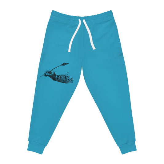 Athletic Joggers: Writing Turquoise