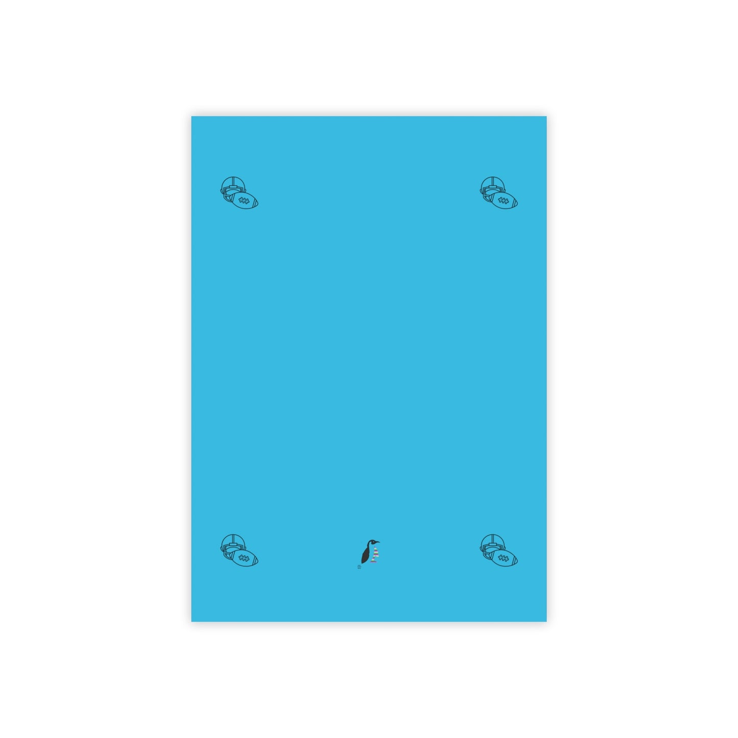 Post-it® Note Pads: Football Turquoise