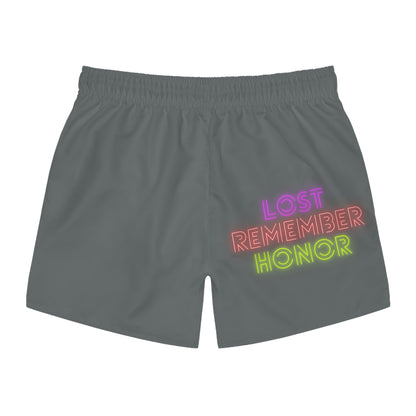 Swim Trunks: Crazy Penguin World Logo Dark Grey