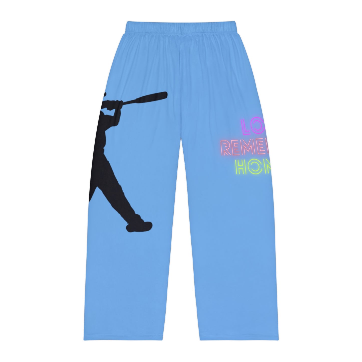 Men's Pajama Pants: Baseball Lite Blue