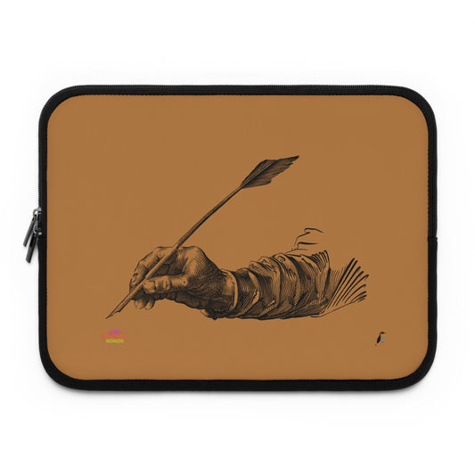 Laptop Sleeve: Writing Lite Brown