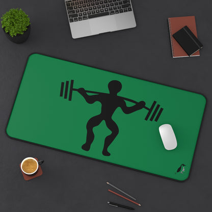 Desk Mat: Weightlifting Dark Green