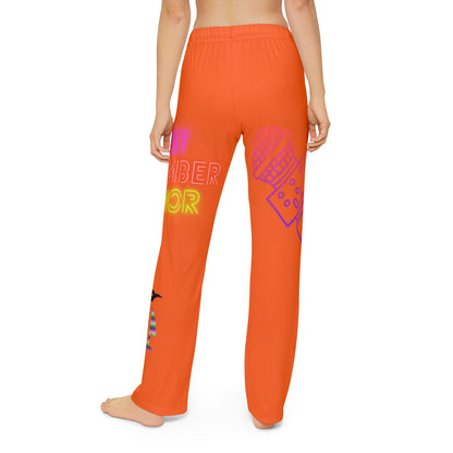 Kids Pajama Pants: Music Orange