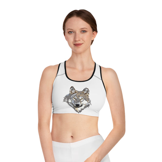 Sports Bra: Wolves White