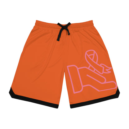 Basketball Rib Shorts: Fight Cancer Orange