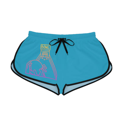 Women's Relaxed Shorts: Bowling Turquoise