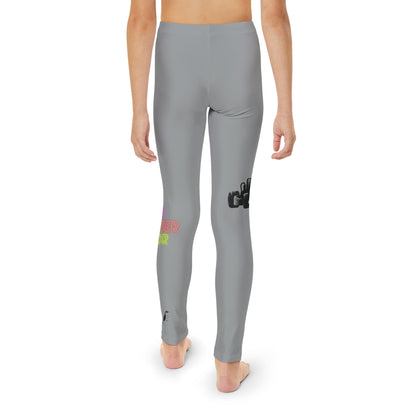 Youth Full-Length Leggings: Racing Grey