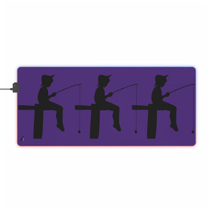 LED Gaming Mouse Pad: Fishing Purple