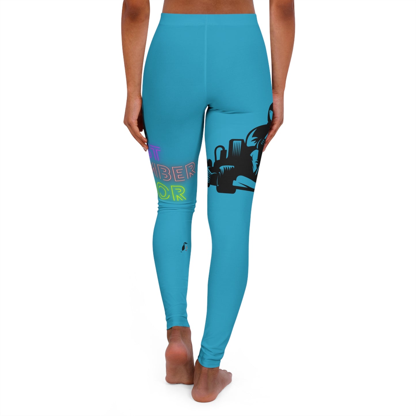 Women's Spandex Leggings: Racing Turquoise