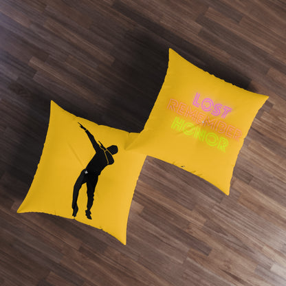 Tufted Floor Pillow, Square: Dance Yellow