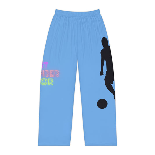 Women's Pajama Pants: Soccer Lite Blue