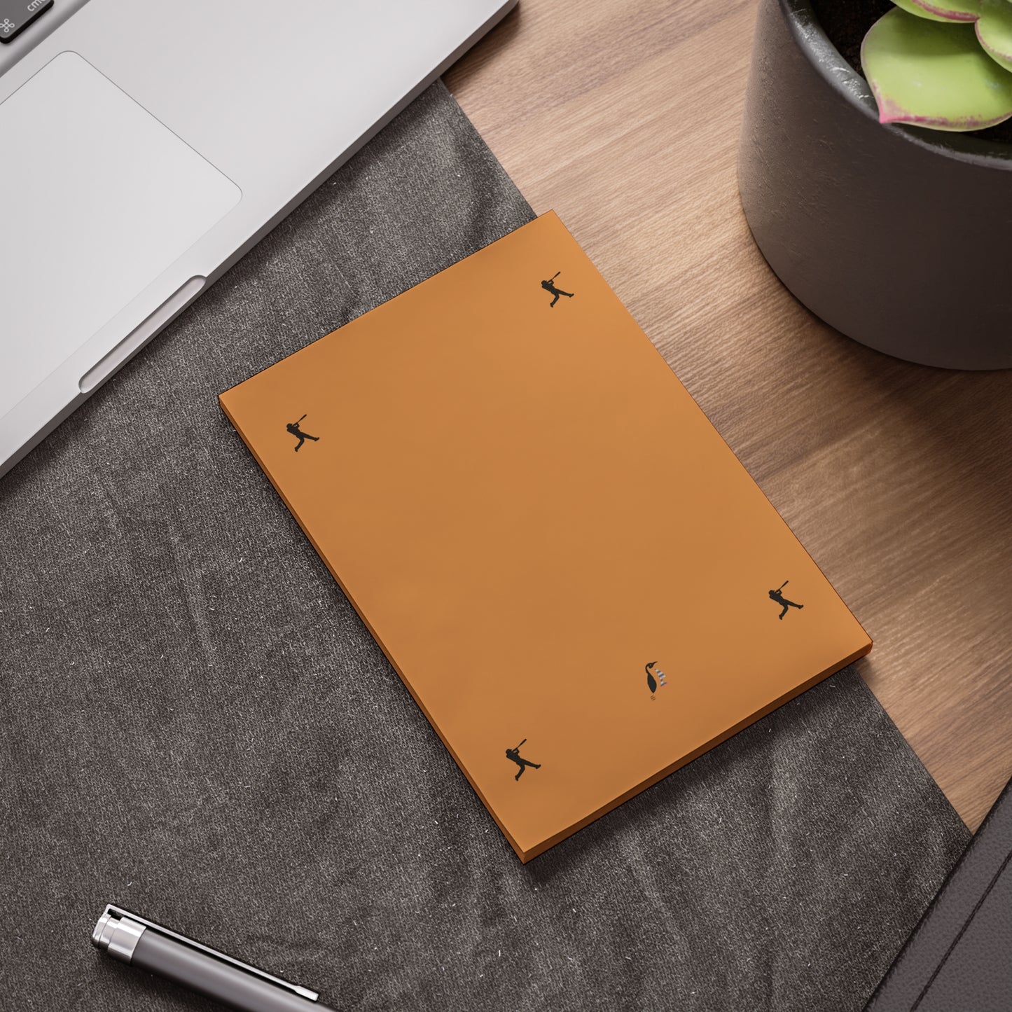 Post-it® Note Pads: Baseball Lite Brown