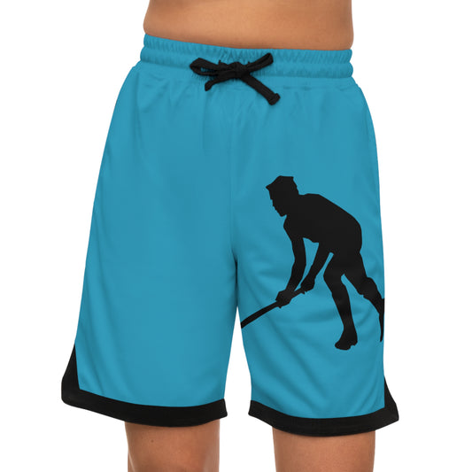 Basketball Rib Shorts: Hockey Turquoise