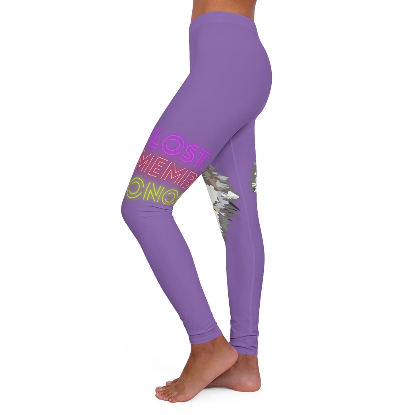 Women's Spandex Leggings: Wolves Lite Purple