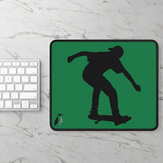 Gaming Mouse Pad: Skateboarding Dark Green