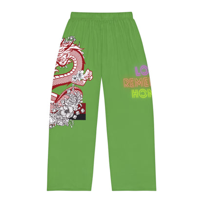 Men's Pajama Pants: Dragons Green