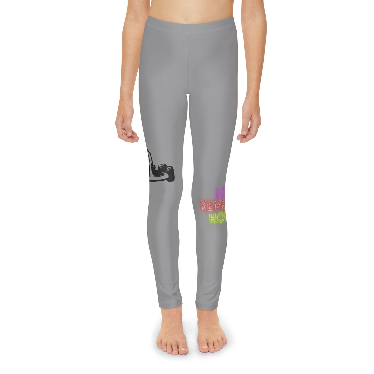 Youth Full-Length Leggings: Racing Grey