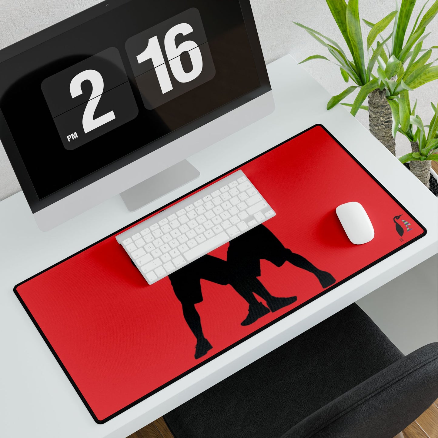 Desk Mats: Basketball Red