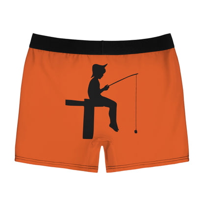 Men's Boxer Briefs: Fishing Orange