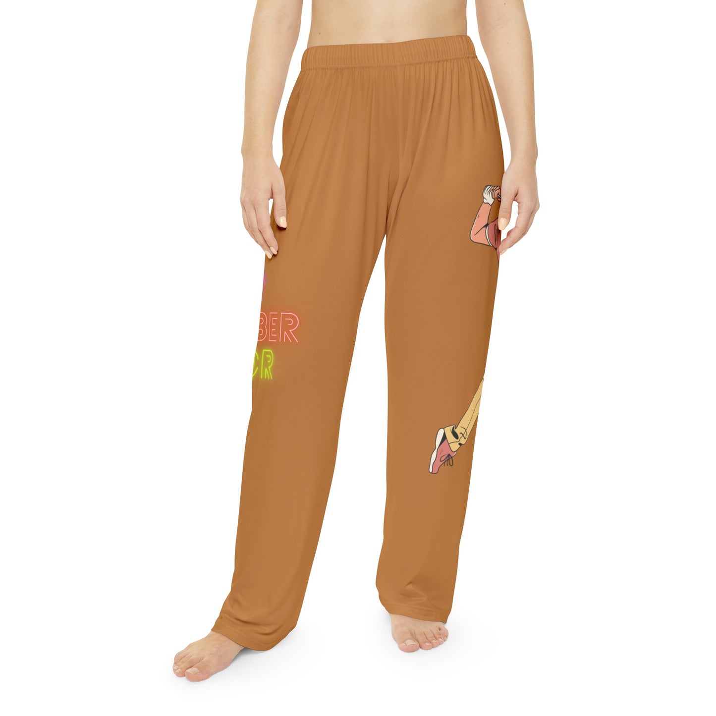 Pambabaeng Pajama Pants: Golf Lite Brown