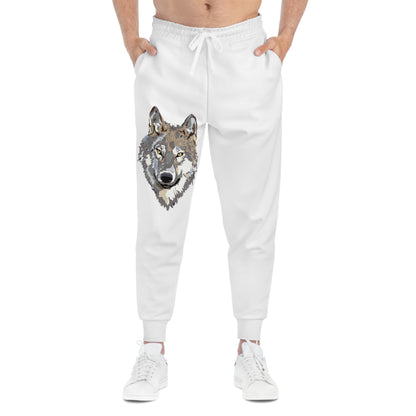 Athletic Joggers: Wolves White