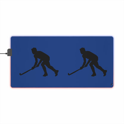 LED Gaming Mouse Pad: Hockey Dark Blue