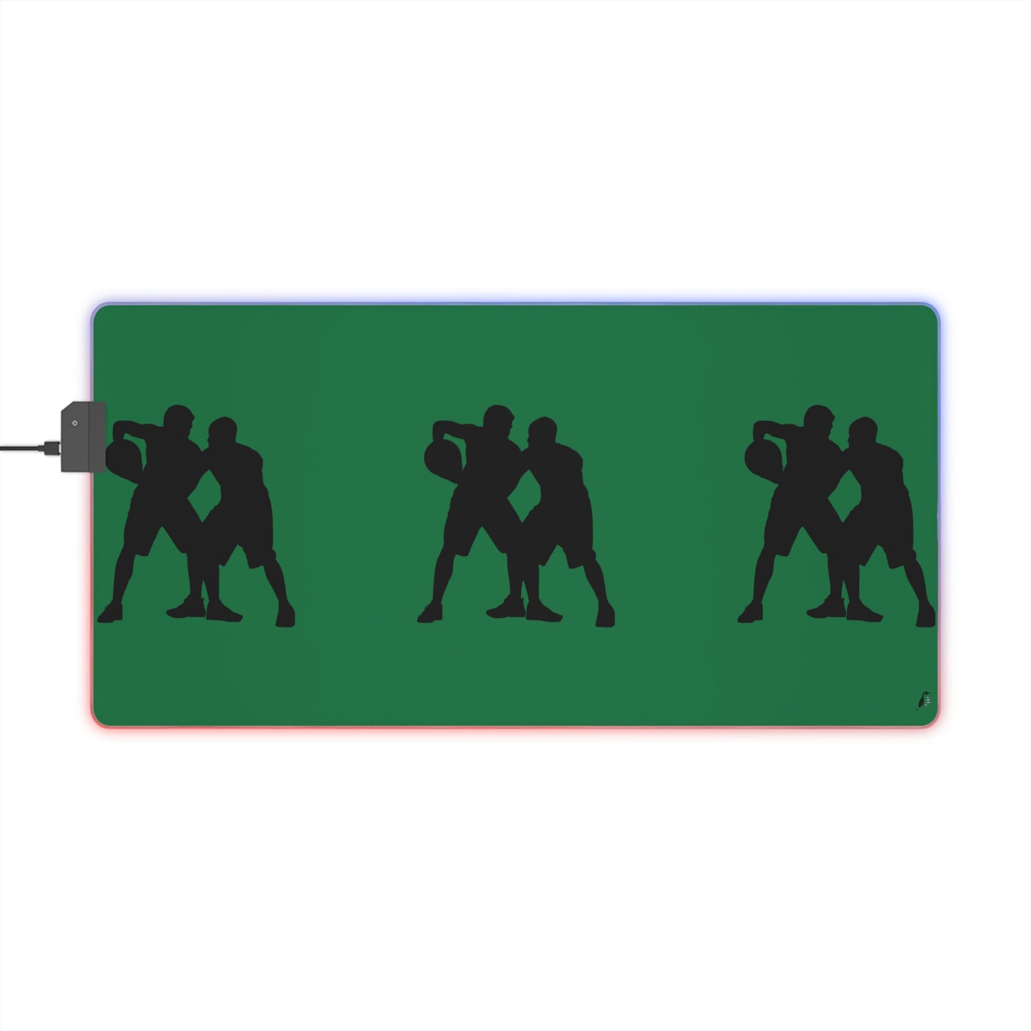 LED Gaming Mouse Pad: Basketball Dark Green