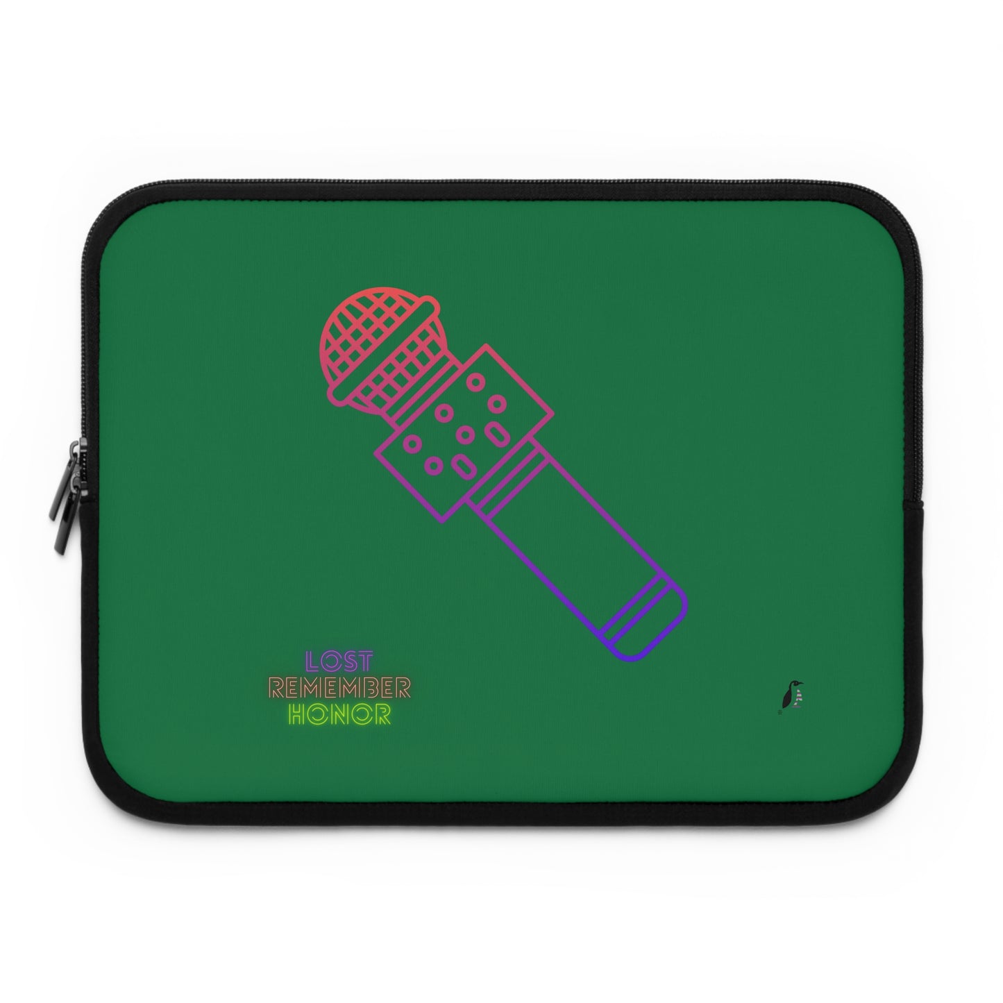 Laptop Sleeve: Music Dark Green