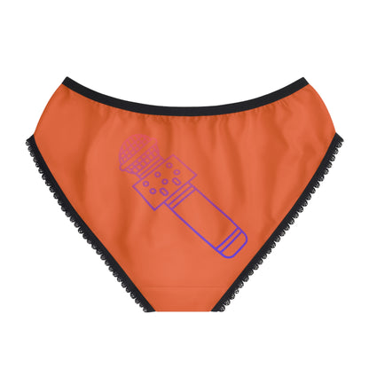 Women's Briefs: Music Orange