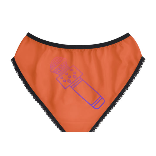 Women's Briefs: Music Orange