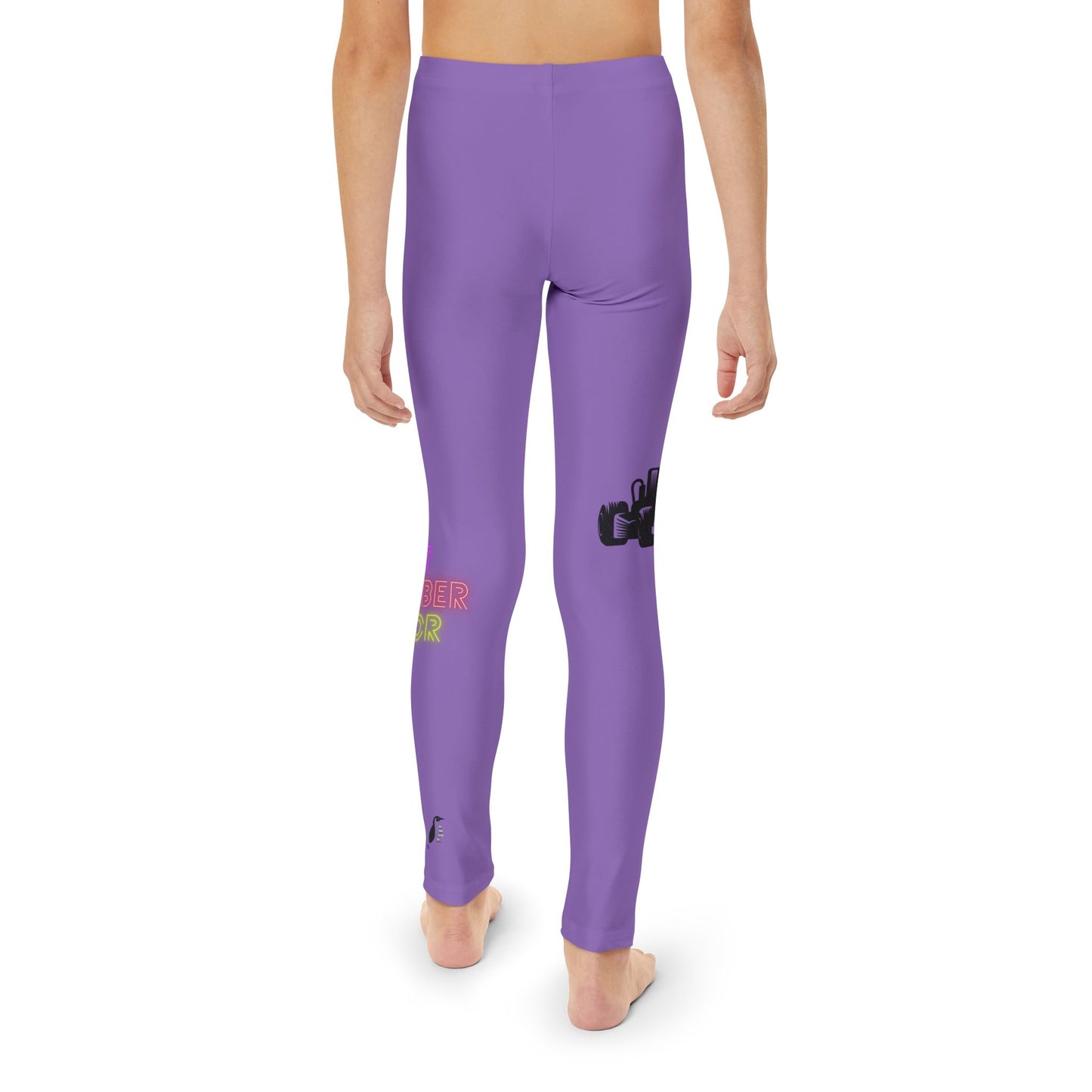 Youth Full-Length Leggings: Racing Lite Purple