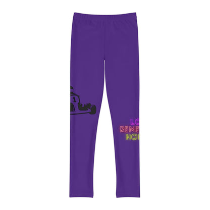 Youth Full-Length Leggings: Racing Purple