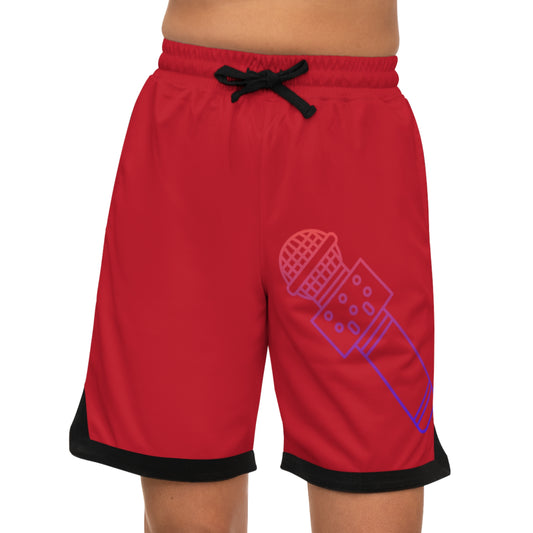 Basketball Rib Shorts: Music Dark Red