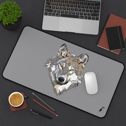 Desk Mat: Wolves Grey