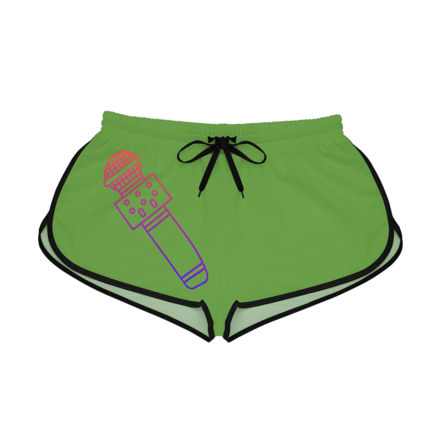 Women's Relaxed Shorts: Music Green