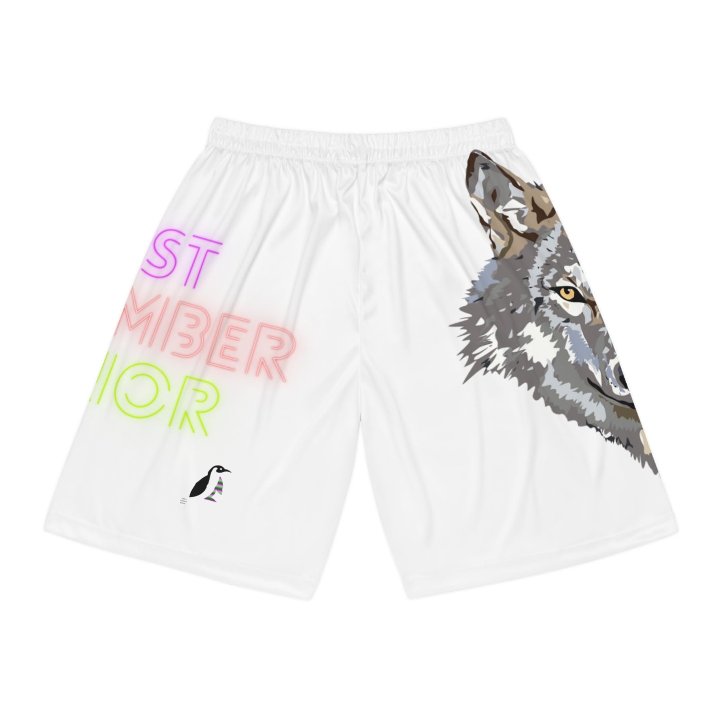 Basketball Shorts: Wolves White