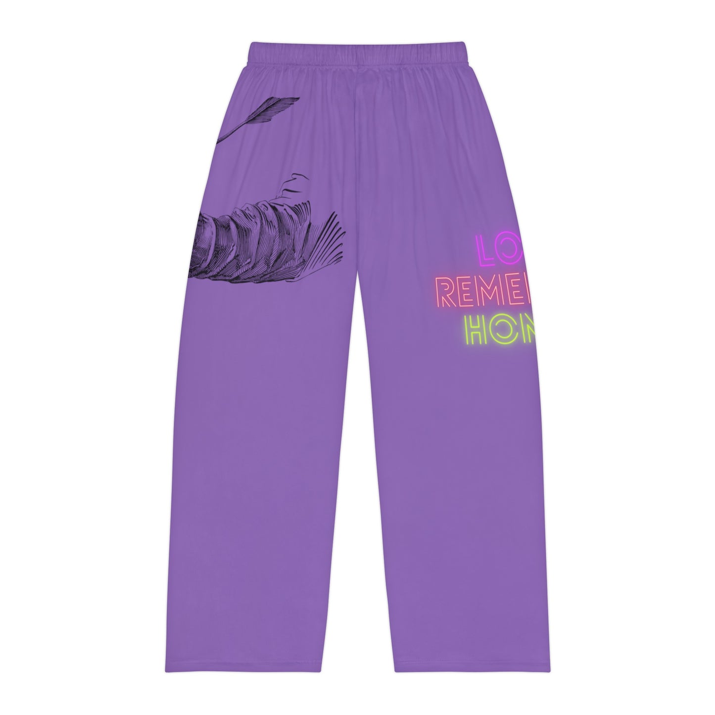 Men's Pajama Pants: Writing Lite Purple