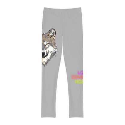 Youth Full-Length Leggings: Wolves Lite Grey